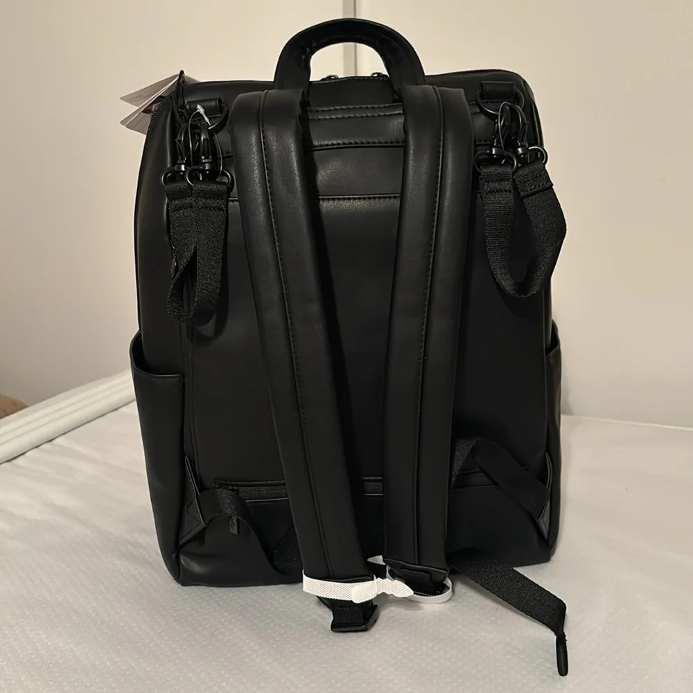 Itzy Ritzy Black Convertible Diaper Backpack
